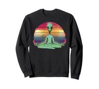 Alien Maglietta UFO Shirt Meditazione Zen Felpa