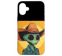 Alien Outlaw per un Wild Space Ride e Cowboys Custodia per iPhone 16 Plus