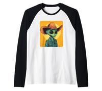 Alien Outlaw per un Wild Space Ride e Cowboys Maglia con Maniche Raglan