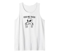 Alien Peace Love Tacos Tee - Funny UFO Food Lover Tees Canotta