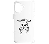Alien Peace Love Tacos Tee - Funny UFO Food Lover tees Custodia per iPhone 16