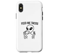 Alien Peace Love Tacos Tee - Funny UFO Food Lover tees Custodia per iPhone X/XS