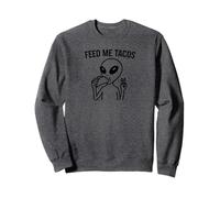Alien Peace Love Tacos Tee - Funny UFO Food Lover Tees Felpa