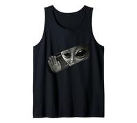 Alien Peeking Graphic | Progettazione di finestre extraterrestri UFO Canotta