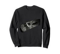 Alien Peeking Graphic | Progettazione di finestre extraterrestri UFO Felpa