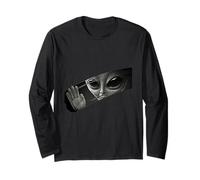 Alien Peeking Graphic | Progettazione di finestre extraterrestri UFO Maglia a Manica