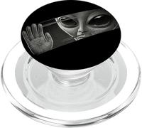 Alien Peeking Graphic | Progettazione di finestre extraterrestri UFO PopSockets PopGrip per MagSafe