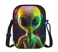 Alien Planet Stampa Piccola Borsa A Tracolla Per Le Donne Impermeabile Borsa Del Telefono Con Cinghia Regolabile Per Il Lavoro Di Viaggio