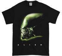 Alien Prometheus HR Giger Black T Shirt Black Mens