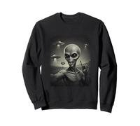 Alien Selfie Divertente UFO Incontro Cosmico Extraterrestre Felpa