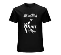 Alien Sex Fiend Band Photo T-Shirt Graphic Tee Printed Top Mens Black Shirt S