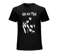 Alien Sex Fiend Band T-Shirt Graphic Tee Printed Top Mens Black Shirt XL