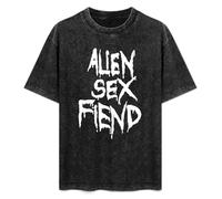Alien Sex Fiend Music Men's Summer Casual Wash Tee Tops Size L