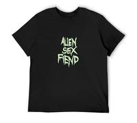 Alien Sex Fiend T-Shirt Graphic Tee Printed Top Mens Black Shirt L