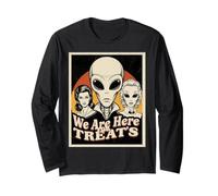Alien Siamo Qui per Le Tratta per Le Donne di Halloween Maglia a Manica