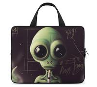 Alien Smoke - Custodia per computer portatile, ultra sottile, impermeabile, da 13", con cinghia da polso