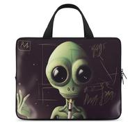 Alien Smoke - Custodia per computer portatile, ultra sottile, impermeabile, da 15", con cinghia da polso