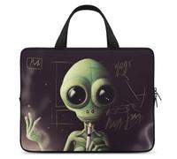 Alien Smoke - Custodia per computer portatile, ultra sottile, impermeabile, da 17 pollici, con cinghia da polso