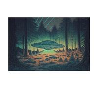 Alien Spaceship Puzzle Adulto Bambini 1000 Pezzi - Giochi Bambini Per 12 Anni - Giochi In Educativi Puzzles in Legno Regalo Bambina E Bambino - （75×50cm）