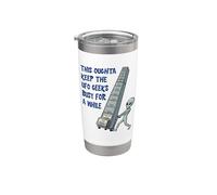 Alien Spingere Top-Secret UFO File Divertente Sci Fi Grafica Bicchiere termico in acciaio inox doppia parete