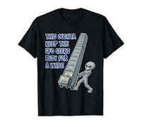 Alien Spingere Top-Secret UFO File Divertente Sci Fi Grafica Maglietta
