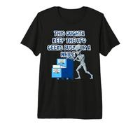 Alien Spingere Top-Secret UFO File Divertente Sci Fi Grafica Maglietta Premium