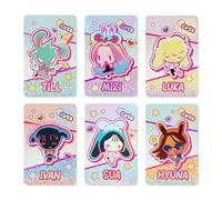 Alien Stage Chibi Rabbit Serie 6 carte olografiche uniche da collezione, licenza ufficiale Anime ALNST Merch per fan e collezionisti