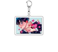 Alien Stages Till＆Ivan Portachiavi Alien Stages Cosplay Carino Ciondolo Cuore Tema Acrilico Figura Keychain Decorazioni (B)