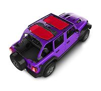 Alien Sunshade Jeep Wrangler JLU Red (2018-2023) Front & Rear Mesh Sun Shade for JL Unlimited, Blocks UV, Wind, Noise, Jeep Gifts, Bikini JLkini Top Cover for Sport, Sport S, Sahara, Rubicon