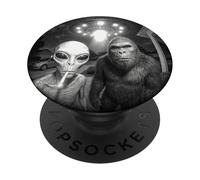 Alien UFO & Bigfoot Divertente Campanello Notte Cam Spazio Vita Art PopSockets PopGrip Adesivo