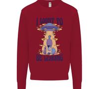 Alien UFO i Want To Be Lasciando Bambini Felpa Maglione