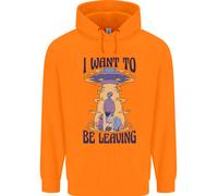 Alien UFO I Want To Be Leaving Uomo Felpa