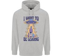 Alien UFO I Want To Be Leaving Uomo Felpa