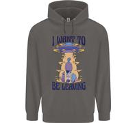 Alien UFO I Want To Be Leaving Uomo Felpa