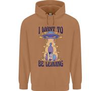 Alien UFO I Want To Be Leaving Uomo Felpa