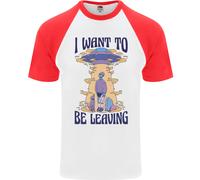 Alien UFO Voglio Andare Via Maglietta Da Baseball S/S Per Uomo