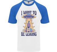 Alien UFO Voglio Andare Via Maglietta Da Baseball S/S Per Uomo