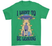 Alien UFO Voglio Andare Via Uomo T-Shirt 100% Cotone