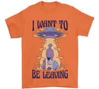 Alien UFO Voglio Andare Via Uomo T-Shirt 100% Cotone