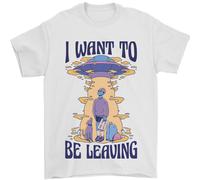 Alien UFO Voglio Andare Via Uomo T-Shirt 100% Cotone