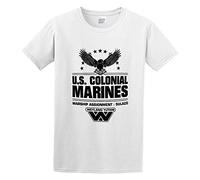 Alien Us Colonial Marines Men Cotton Blend T Shirt S White 3XL