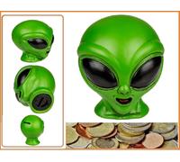 Alien Verde Salvadanaio Design Fantascienza Fantasy Circa 12x12x12cm