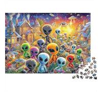 Alien Village Puzzle Da 1000 Pezzi Perfetto Per Appassionati Di Esperti Sfide Difficili Scompresso Giocattoli Cute Regalo Per La Famiglia Per Adulti E Bambini 38x26cm/1000pcs