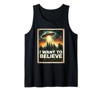 Alien Visitatore Credente Voglio Credere UFO Classico Vintage Canotta