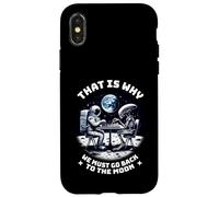 Alien vs. Astronauta - Scacchi Luna Allunaggio Spazio Custodia per iPhone X/XS