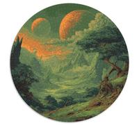 Alien World Puzzles Giochi Educativo 1000 Elementi Orange Moon Secret Realm Puzzle Di Cartone Decorazione Perfetta Sfide Divertenti Per Adulti 1000pcs (67.5x67.5cm)