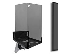 Supporto da parete per Xbox Series X (montare la console e accessori a parete vicino o dietro la TV con pulsante di accensione anteriore/sinistra/destra), kit staffa mensola da parete per sistema XSX