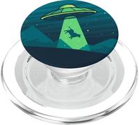 Alieni che rapiscono la mucca nel rapimento di disco UFO volante PopSockets PopGrip per MagSafe