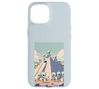 Alieni Costruire Piramide UFO Antico Storia Aliena Cospirazione Custodia per iPhone 15