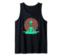 Alieni Maglietta UFO Shirt Meditazione Zen Mandala Canotta